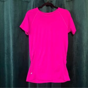 Athleta Finish Fast Tee, Size XL, Fuschia